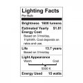 Ge 66133 Led A19 Light Bulb With Medium Base 17-watt Daylight 2-pack 2 Count