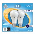 Ge 66133 Led A19 Light Bulb With Medium Base 17-watt Daylight 2-pack 2 Count