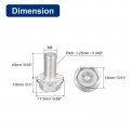 Uxcell M8x16mm Phillips Hex Head Flange Bolts 10pcs 304 Stainless Steelagon Hex Machine Screws