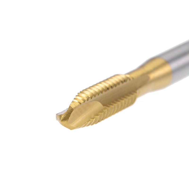 Spiral Point Plug Threading Tap Unc 1 4-20 Thread Ground Threads H2 3 Flutes High Speed Steel Hss 6542 Titanium Coated Round