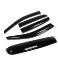 Tape-on Window Deflector Rain Guard With 38 Inches Sun Roof Visor For Lexus Rx330 Rx350 4-pieces Tinted Smoke 