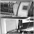 Auto Dynasty Chrome Housing Clear Corner Headlgiht Lamps Tool Kit Compatible With Ford F-150 15-17
