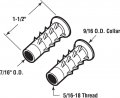 Prime-line Products N 6951 Pocket Closet Door Thread Insert Black 4-pack
