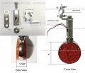 4 Round 48 Diodes Red Amber Led Signal Marker Light With Stainless Mounting Brackets Fits Kenworth Peterbilt Freightliner