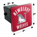 Newberry College Wolves Logo Tow Trailer Hitch Cover Plug Insert 2 In Heavy Duty Abs Plastic With Uv Resistant Resin Top