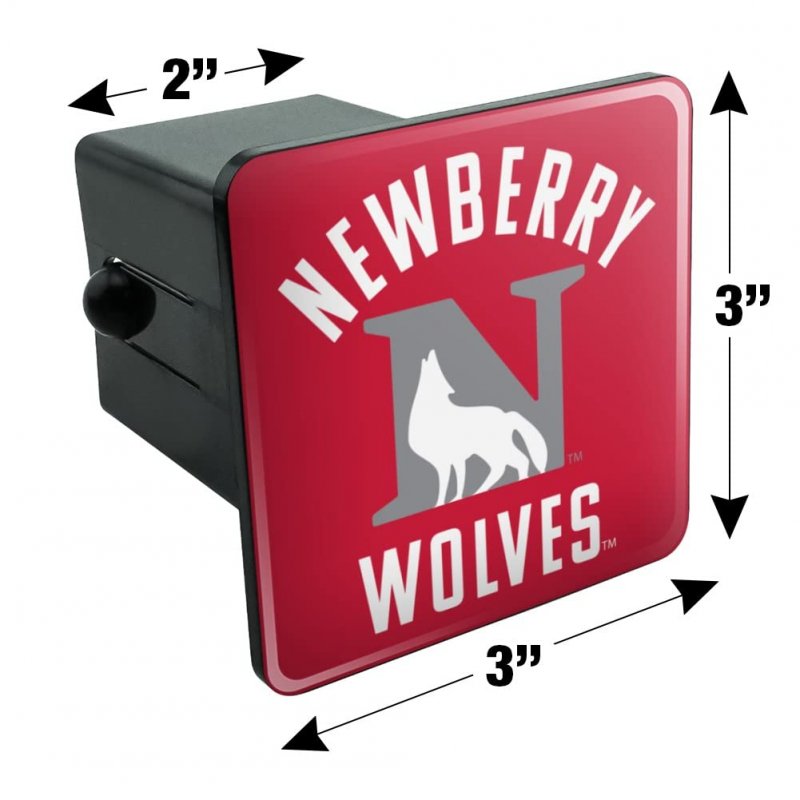 Newberry College Wolves Logo Tow Trailer Hitch Cover Plug Insert 2 In Heavy Duty Abs Plastic With Uv Resistant Resin Top