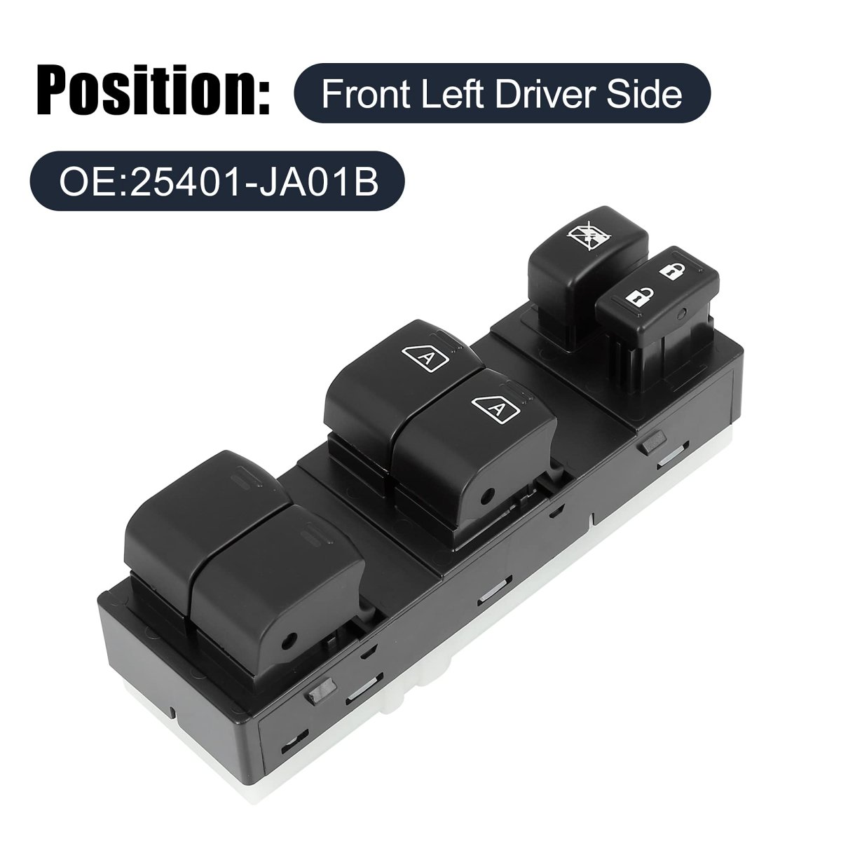 Master Driver Side Power Window Switch 25401-ja01b Replacement For Nissan Altima 2007-2011