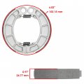 Caltric Rear Brake Shoes Compatible With Honda Trx400fa Trx-400fa Trx400fga Fourtrax Rancher At 2004-2007