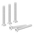 M1 4-0 3 X 12mm 20pcs Flat Round Head Screws 304 Stainless Steel Phillips Drive Machine Hardware Fastener For Furniture 