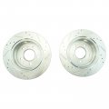 Brake Pads And Rotors Set Rear With Drilled Slotted Ceramic Posi-quiet Mechanics Choice For 1993 Bmw 525it