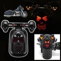 Skull Black Motorcycle Atv Integrated Brake Rear Stop Tail Turn Signal Blinker Indicator Light For Honda Fury Goldwing Kawasaki