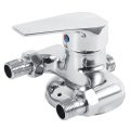 Keenso Hot Cold Bathroom Shower Mixer Valve Durable Copper Plastic Sink Diverter G1 2 Male Thread For Home Use