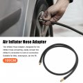 X Autohaux 100cm Threaded Tire Inflator Extension Hose Chuck Adapter Air Pump Tube Valve Pipe For Car Truck Bike Mtb Copper