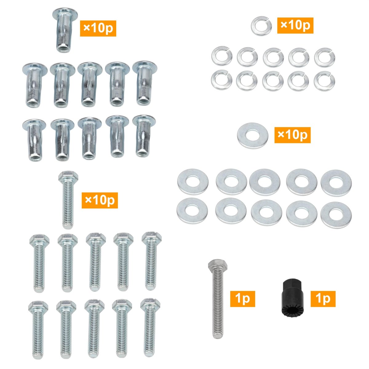 5 16 Blind Fasteners Bolts Washers Installation Kit For Weather Guard Truck Tool Box Ladder Rack Cab Protector Rat Drawer Units
