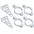 1 Pair 39mm Motorcycle Motorbike Fork Mounting Bracket Aluminum Alloyheadlight Brackets Silver 