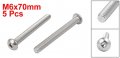 Uxcell M6x70mm 316 Stainless Steel Button Head Hex Socket Cap Screw Bolt Fastener 5pcs