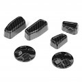 Qiilu Seat Handle Button Trim 6pcs Set Carbon Fiber Pattern Car Side Adjustment Cover Fit For Maserati Ghibli 2014-17 Abs