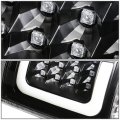 Compatible With Chevy Silverado Gmt800 4pc Pair Of Black Amber Corner Headlight Clear Lens 3d Led Tail Light