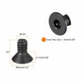 Uxcell 4-40x1 4 Flat Head Socket Cap Screws 10 9 Grade Carbon Steel Hex Countersunk Screw Bolts Machine Fasteners Fully