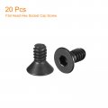 Uxcell 4-40x1 4 Flat Head Socket Cap Screws 10 9 Grade Carbon Steel Hex Countersunk Screw Bolts Machine Fasteners Fully