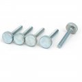 M5x35mm Knurled Head Flat Point Fully Threaded Thumb Screws Fastener 5pcs 