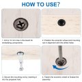 25set Furniture Connectors Kit 12x11 5mm Cam Lock Fitting With M6x40mm Dowel Fastener And Flat Plastic Cap 3-in-1 Fixing Screws