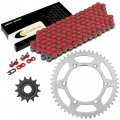 Caltric Red Drive Chain And Sprocket Kit Compatible With Yamaha Yz125 2005-2018