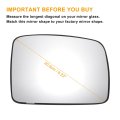 Car Rearview Right Passenger Side Mirror Glass Replacement W Backing Plate Heated White For Land Rover Discovery 3 2004-2009