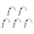 5pcs Rigid Pipe Straps 63mm 2 48 01 Stainless Steel 2 Hole U-shaped Bracket Tube Hanger Clamps For Fixing Cable 