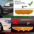 Usr 00-03 E46 3 Series 2 Door Side Marker Reflector A Front Bumper Left Right Pair For 2000-2003 Bmw 3-series Coupe And