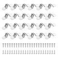 24pcs 8mm 5 16 304 Stainless Steel Rigid Pipe Strap Two Hole U Bracket Heavy Duty Conduit Clamp With Self-tapping Screws For 