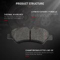 D1317 Rear Disc Brake Pad Set With Hardware For Dodge Sprinter 2500 3500 Freightliner And Mercedes Benz