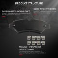 D1317 Rear Disc Brake Pad Set With Hardware For Dodge Sprinter 2500 3500 Freightliner And Mercedes Benz