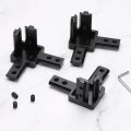 12pcs 3-way End Corner Brackets Zinc Alloy Interior Connectors With M6 Screws And Wrench For 4040 Series Aluminum Extrusion 