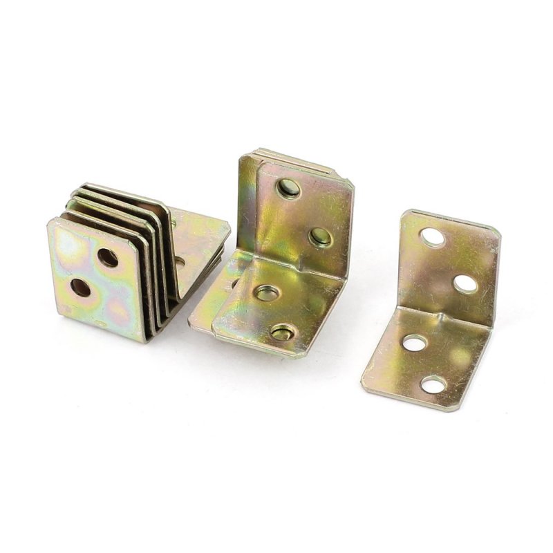 Metal Shelf Support 90 Degree Right Angle Bracket 12pcs Brass Tone