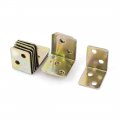 Metal Shelf Support 90 Degree Right Angle Bracket 12pcs Brass Tone 