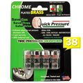 Quick Pressure Qp-000038 Chrome Plated Brass 38 Psi Tire Monitoring Valve Cap Pack Of 4 