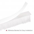 Uxcell Weather Stripping Brush 10ft L X 3 W 0 5 H Self-adhesive Seal Weatherstrip Sweep White For Door Window