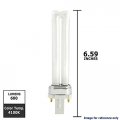 Ge 97561 F9bx 841 Eco 9 Watt Compact Fluorescent Twin Tube Light Bulb 4100k