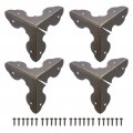 Uxcell 33x33x33mm Metal Box Corner Protectors Edge Guard Iron Bronze Tone 24pcs