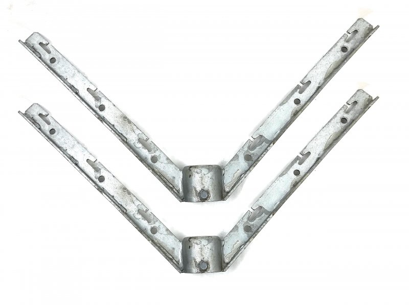 Chain Link Fence Barb Wire Corner V-arms Pressed Steel Fits O D 2-3 8 Inch Round Post