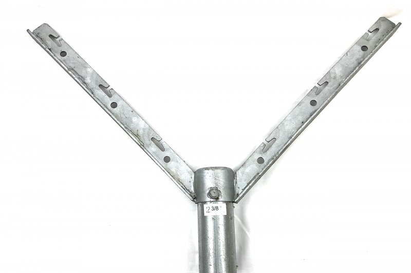 Chain Link Fence Barb Wire Corner V-arms Pressed Steel Fits O D 2-3 8 Inch Round Post