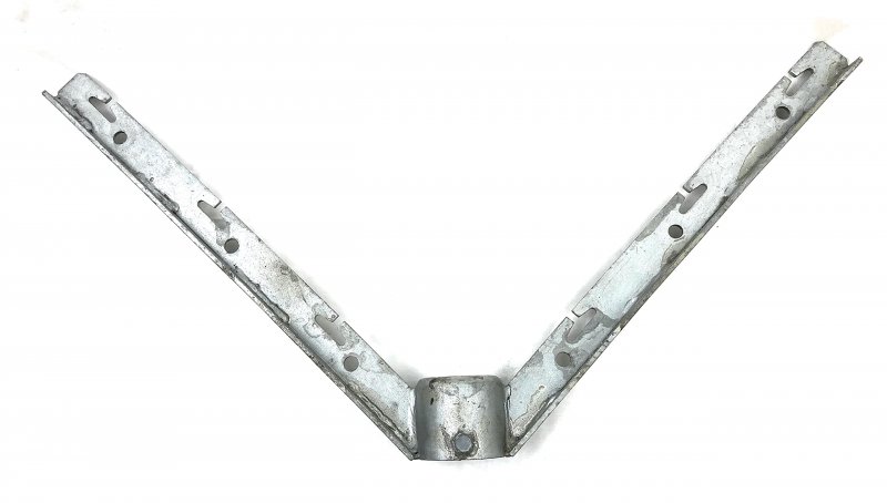 Chain Link Fence Barb Wire Corner V-arms Pressed Steel Fits O D 2-3 8 Inch Round Post