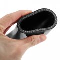 X Autohaux 51mm 2 Id 180 Degree Silicone Reducer Hose Coupler Intercooler Tube Black For Car Intake Piping