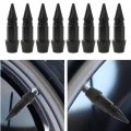 8 Pack Universal Spiked Aluminum Stem Valve Caps Car Wheel Tire Airdust Waterproof For Automobiles Motorcycles Trucks Bikes