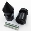 Xkh- Black Spike Swingarm Spools No Logo 6mm Thread Compatible With Aprilia Dorsoduro 750 2008-2009 R1 Yzf-r1 1998-2013 R6