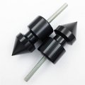 Xkh- Black Spike Swingarm Spools No Logo 6mm Thread Compatible With Aprilia Dorsoduro 750 2008-2009 R1 Yzf-r1 1998-2013 R6