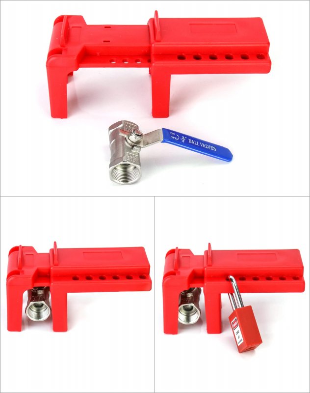 Ball Valve Lockout Safety Lock 1 2-1 Diameter 2 Pack Red