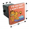 Garfield I Ll Rise But Won T Shine Tow Trailer Hitch Cover Plug Insert For 2 In Receivers Black Abs Plastic With Uv Resistant