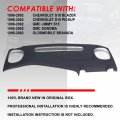 Front Upper Dash Board Panel Cover Cap Overlay Compatible With Chevy S10 Blazer Pickup Gmc S15 Jimmy Sonoma Bravada 98-02 Black